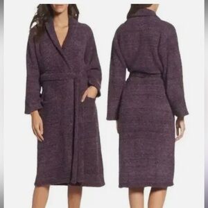 NEW Barefoot Dreams CozyChic Unisex Robe Purple sz 1 - 2 AVAIL